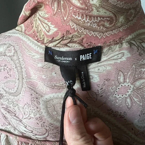 NWT PAIGE Cleobelle Paisley Silk Blouse Size XS - Picture 11 of 16